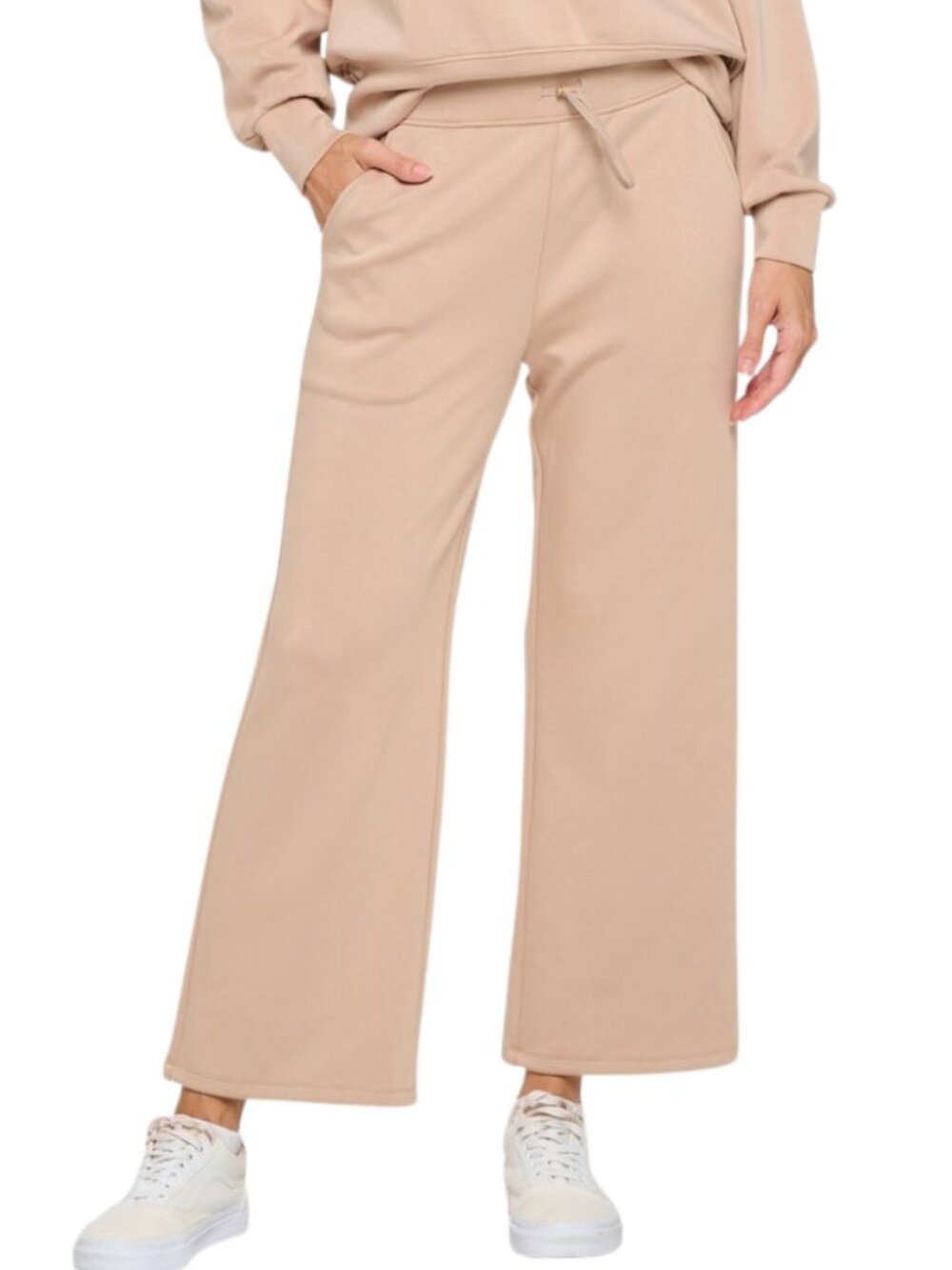 Yelete Women's High Rise Cropped Straight Leg Pants